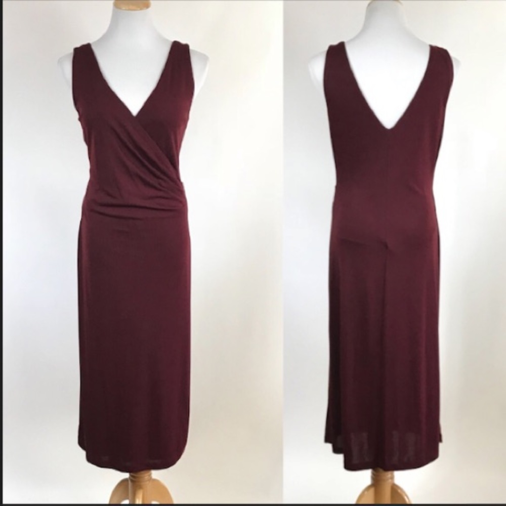 Final Price Ralph Lauren burgundy wrap dress - Picture 4 of 8